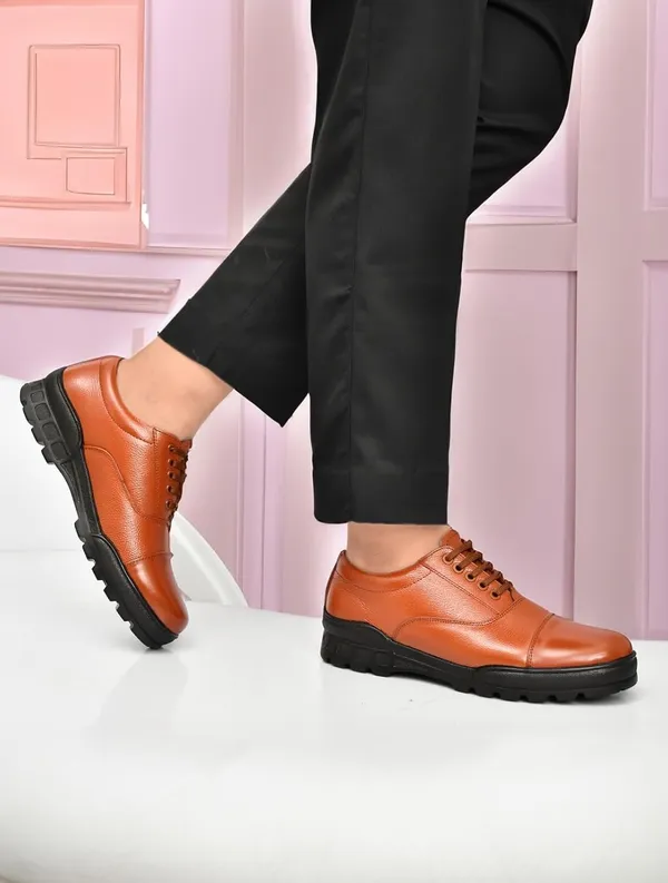Tan_Faux_Leather_Dress_Shoes_For_Men