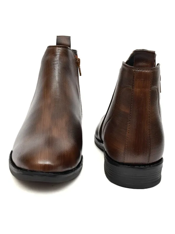 Brown_Faux_Leather_Chelsea_Boots_For_Men