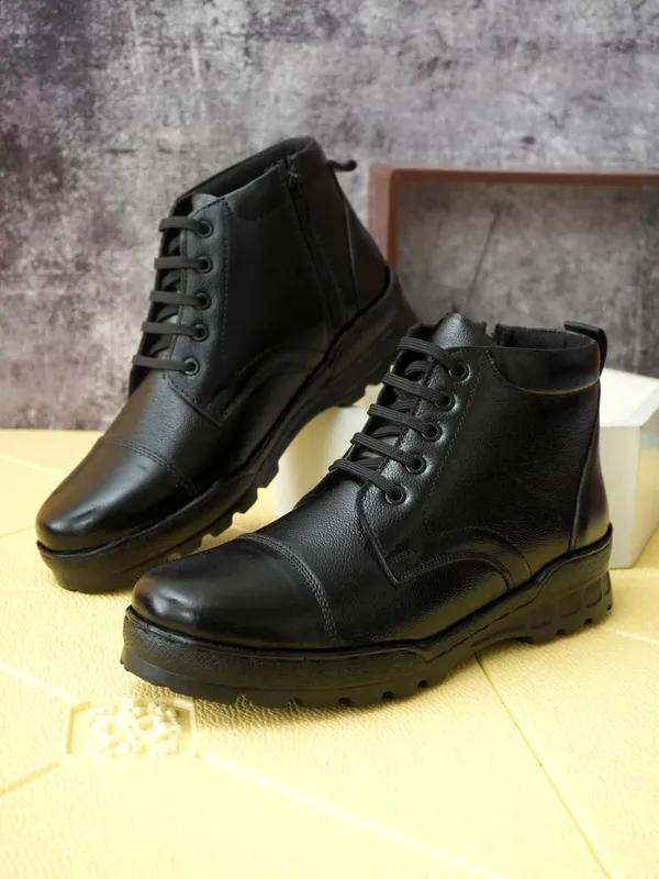 Svpanther_Men's_Side_Zip_Ankle_Leather_Boots_for_Police,_Commando_NCC,_Military,_Army_Boots_For_Men