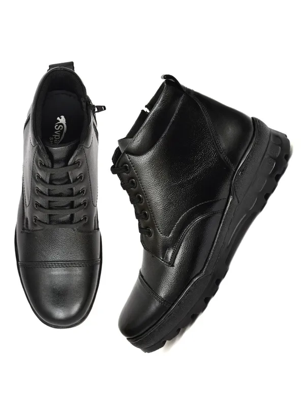 Svpanther_Men's_Side_Zip_Ankle_Leather_Boots_for_Police,_Commando_NCC,_Military,_Army_Boots_For_Men