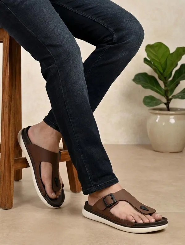Brown_Synthetic_Sandals_For_Men