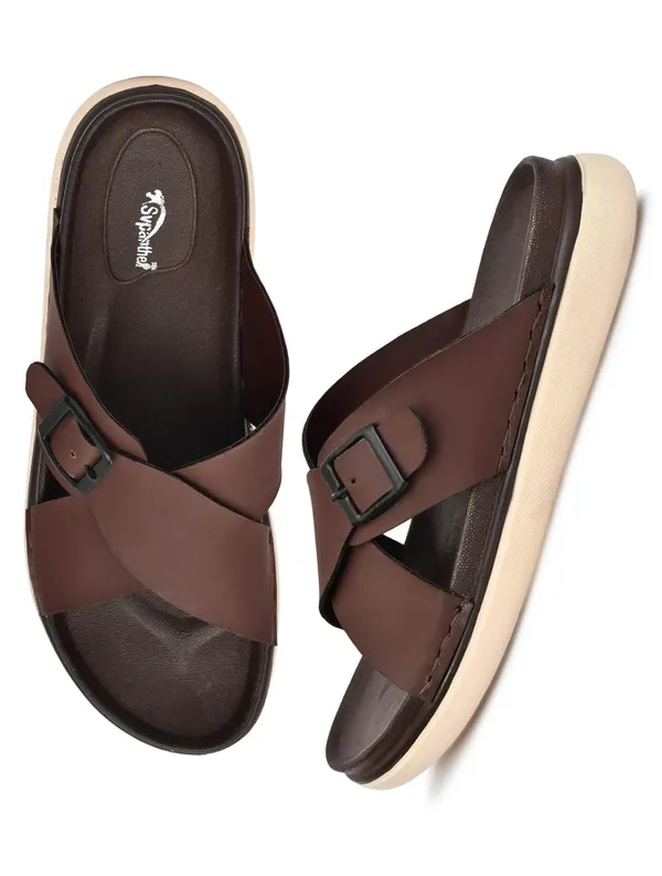 Brown_Synthetic_Sandals_For_Men