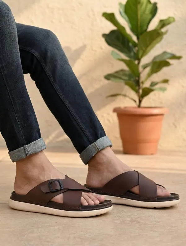Brown_Synthetic_Sandals_For_Men