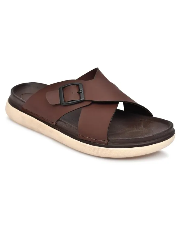 Brown_Synthetic_Sandals_For_Men