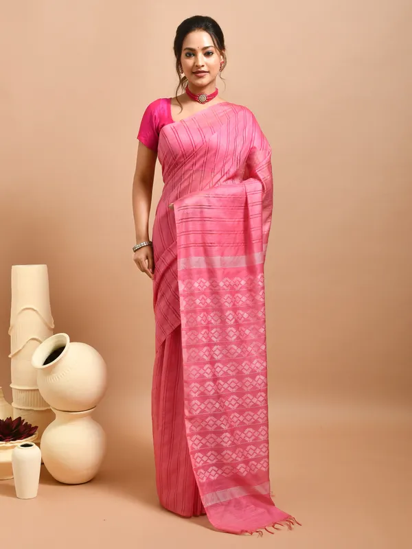 Pink_Silk_Blend_Embroidered_Sarees_For_Women