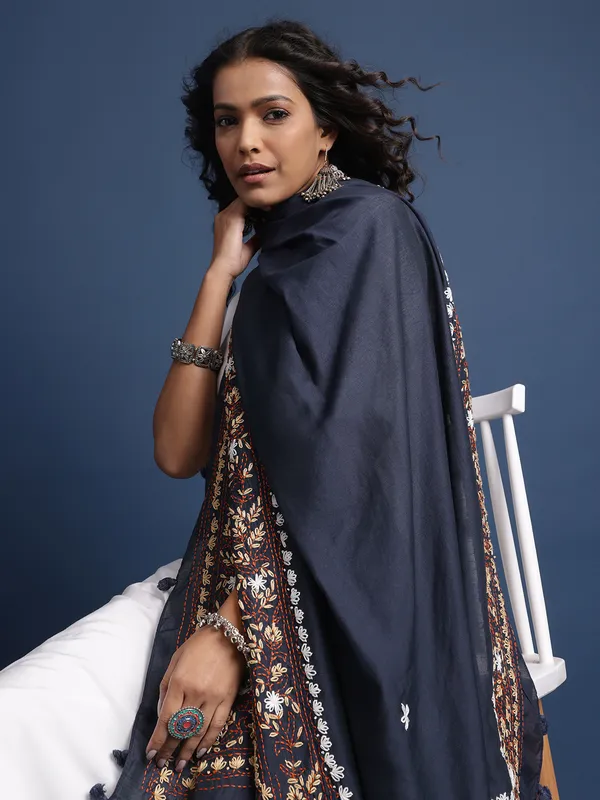 Blue_Chanderi_Dupatta_For_Women