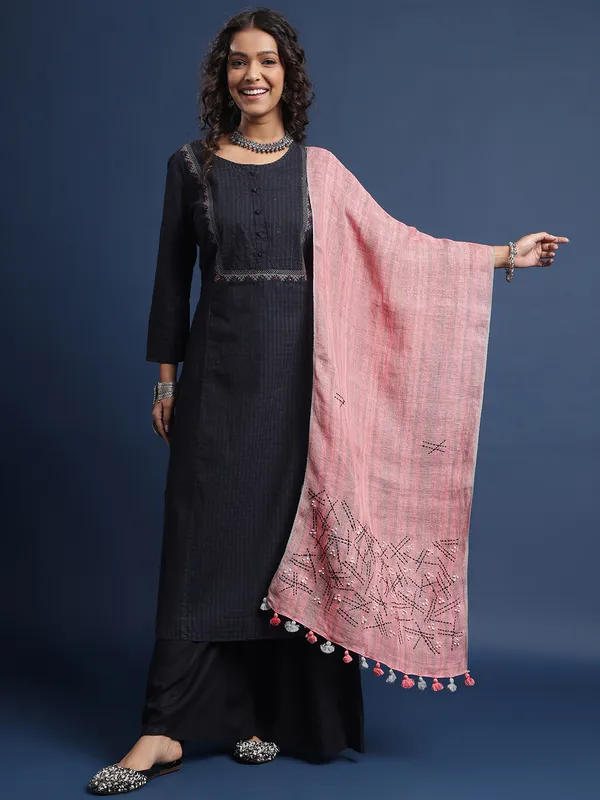 Peach_Chanderi_Stoles_For_Women