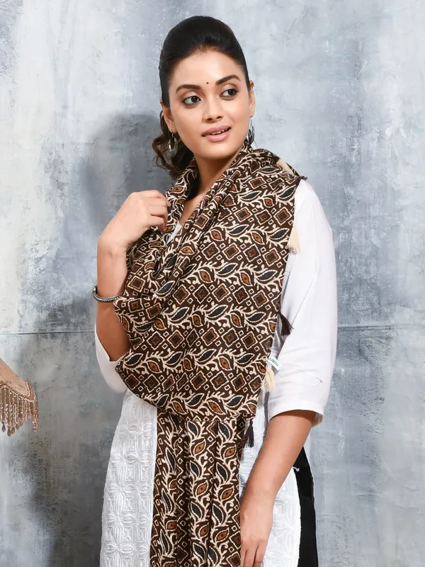 Brown_colour_Viscose_Rayon_Stole_for_Women