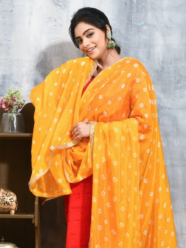 Yellow_colour_Satin_Dupatta_for_Women