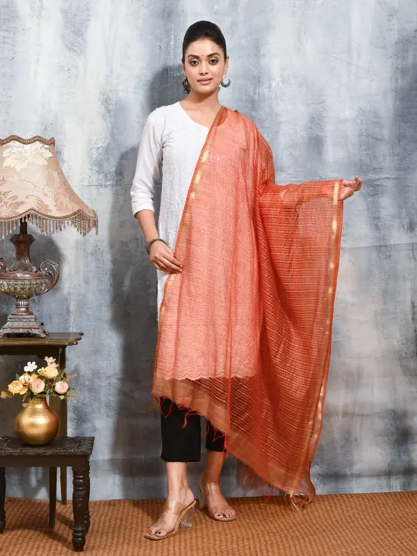 Red_colour_Cotton_Blend_Dupatta_for_Women