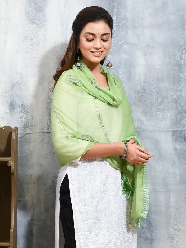 Green_colour_Chiffon_Dupatta_for_Women