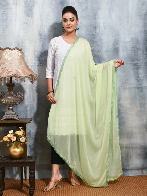Green_colour_Chiffon_Dupatta_for_Women
