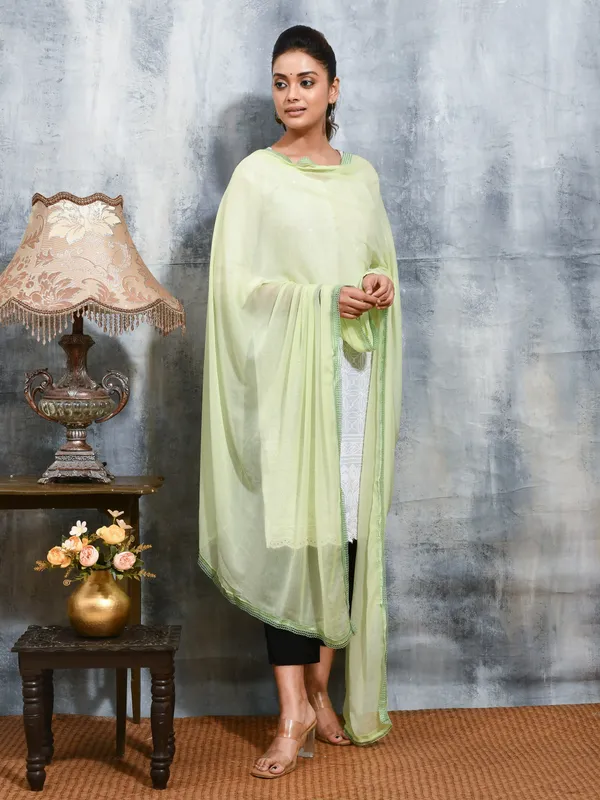 Green_colour_Chiffon_Dupatta_for_Women