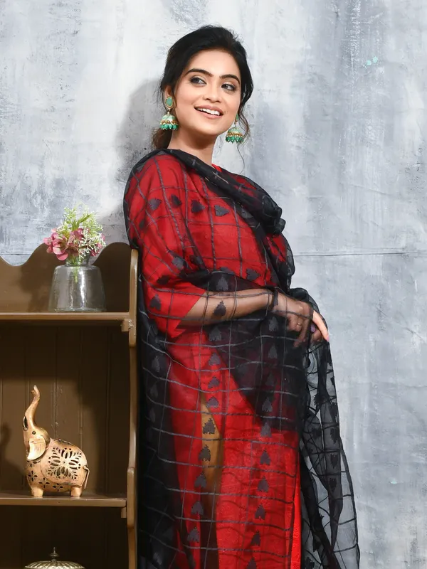 Black_colour_Organza_Dupatta_for_Women