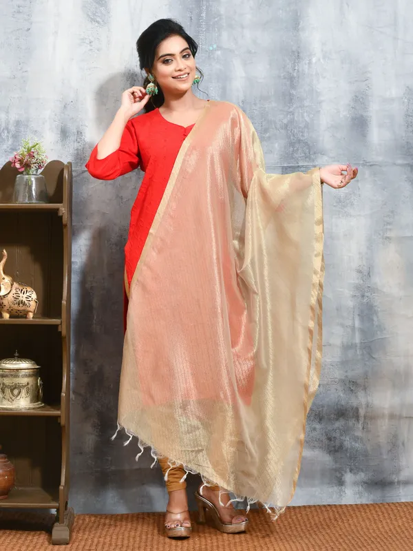 Gold_colour_Silk_Blend_Dupatta_for_Women