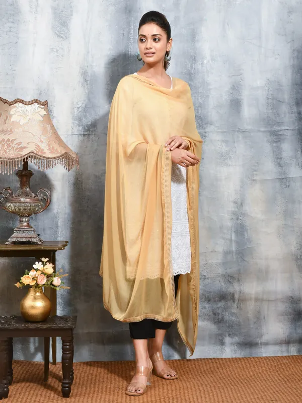 Beige_colour_Chiffon_Dupatta_for_Women