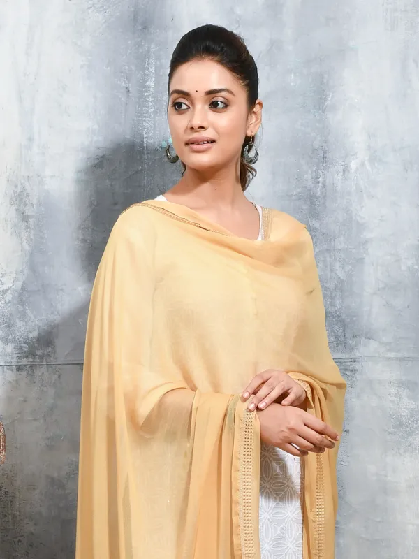 Beige_colour_Chiffon_Dupatta_for_Women