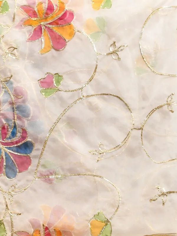 White_colour_Organza_Dupatta_for_Women