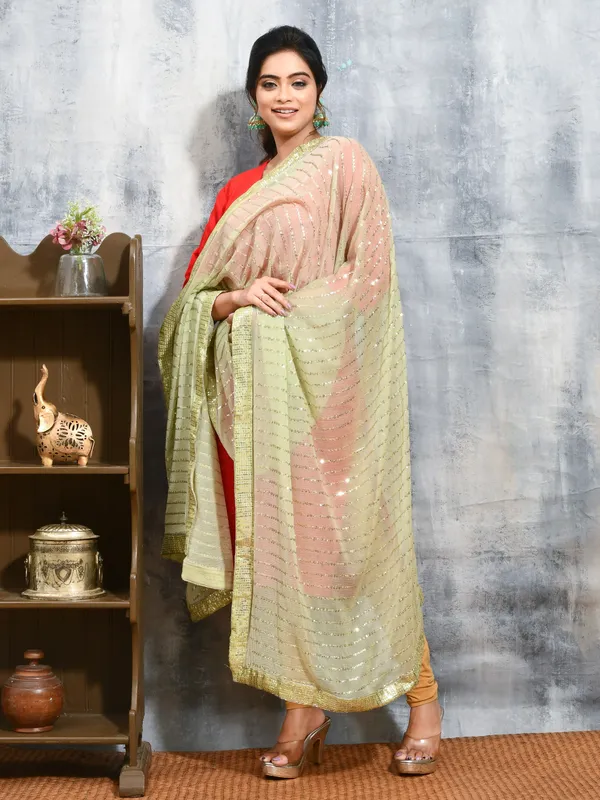 Green_colour_Chiffon_Dupatta_for_Women