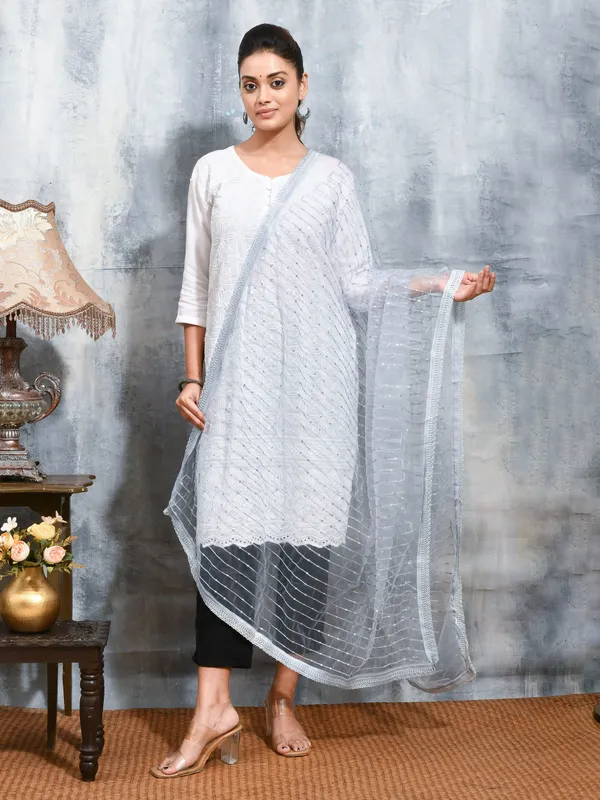 Grey_colour_Net_Dupatta_for_Women