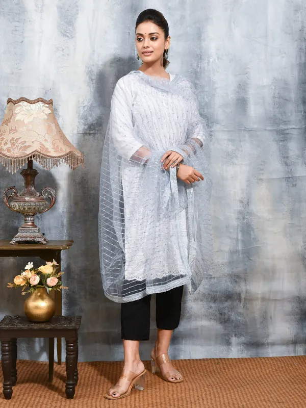 Grey_colour_Net_Dupatta_for_Women