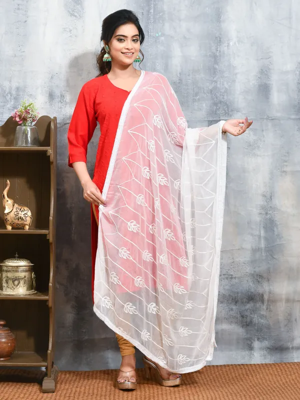 White_colour_Chiffon_Dupatta_for_Women