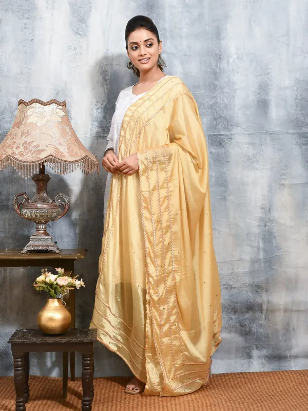 Off_White_colour_Silk_Blend_Dupatta_for_Women