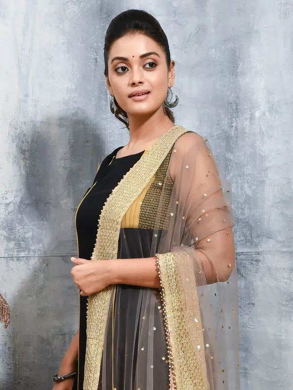 Beige_colour_Net_Dupatta_for_Women