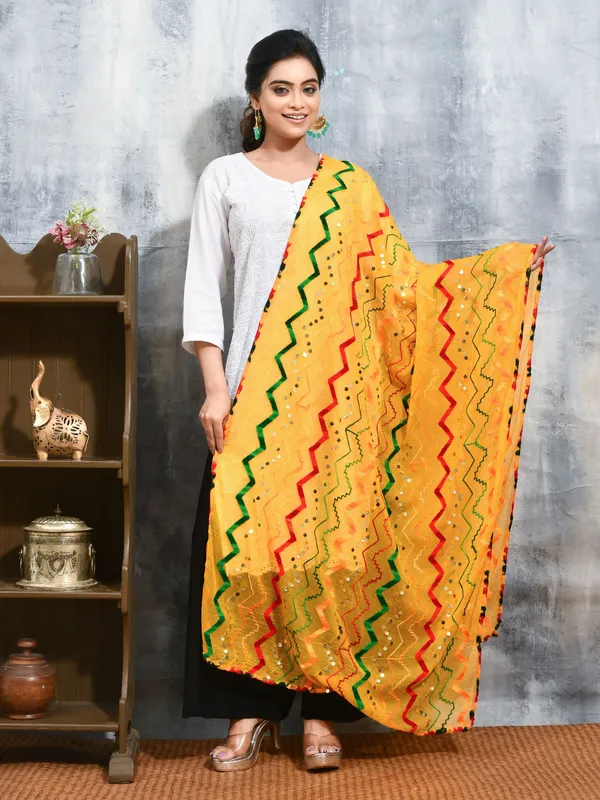 Yellow_colour_Chiffon_Dupatta_for_Women