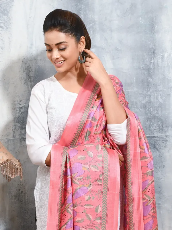 Pink_colour_Silk_Blend_Dupatta_for_Women