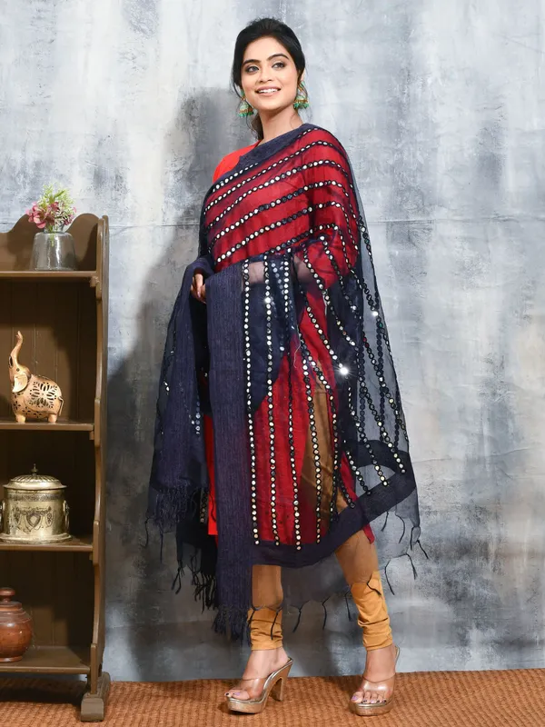 Blue_colour_Organza_Dupatta_for_Women