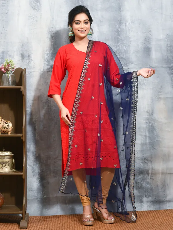 Blue_colour_Net_Dupatta_for_Women