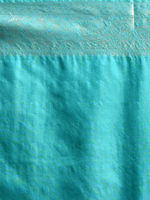 Blue_Silk_Blend_Embroidered_Sarees_For_Women