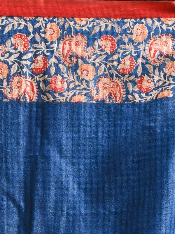 Blue_Silk_Blend_Embroidered_Sarees_For_Women