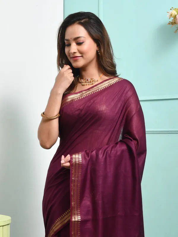 Purple_Silk_Blend_Embroidered_Sarees_For_Women