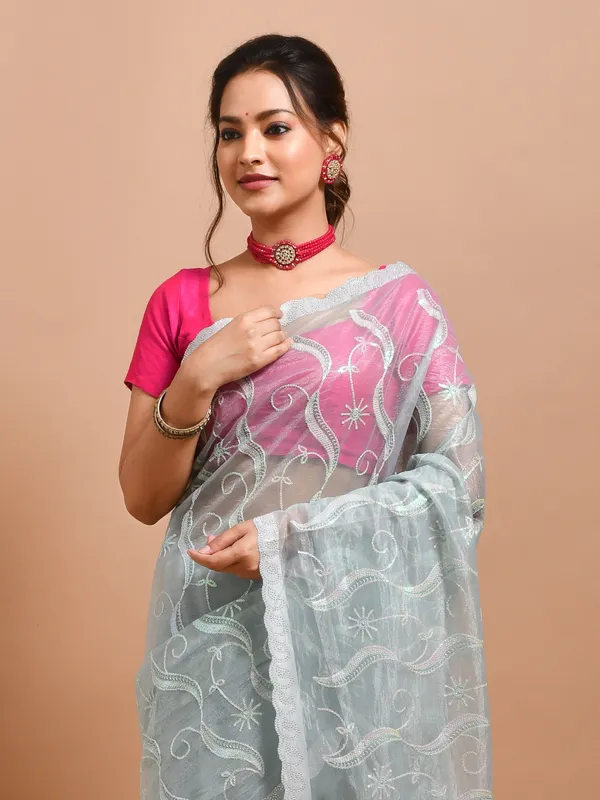 Blue_Poly_Chiffon_Embroidered_Sarees_For_Women