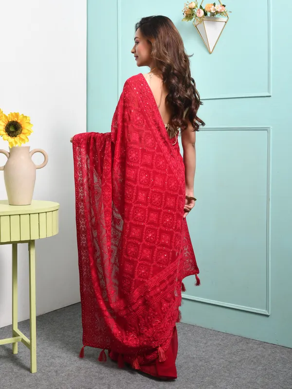 Pink_Pure_Georgette_Embroidered_Sarees_For_Women