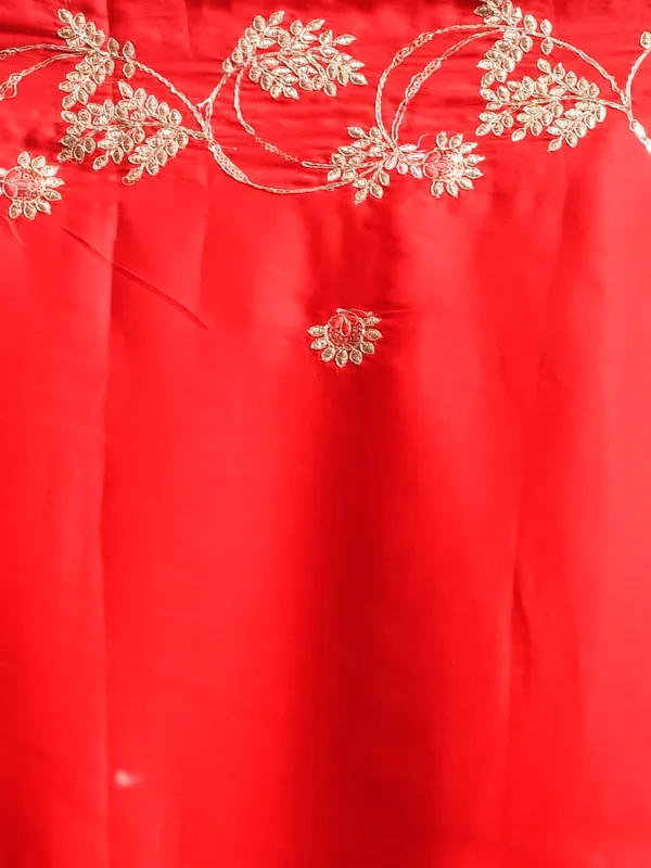 Red_Satin_Embellished_Sarees_For_Women