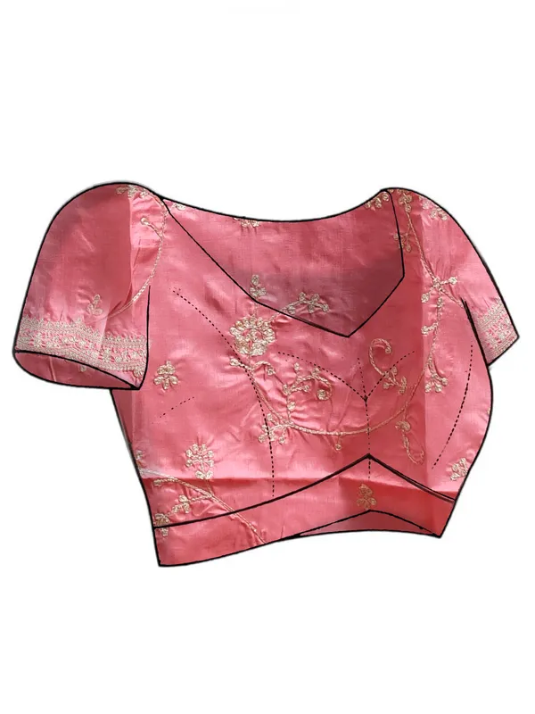Peach_Satin_Embellished_Sarees_For_Women