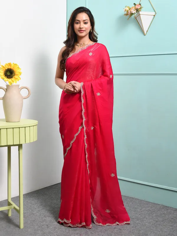 Pink_Satin_Embellished_Sarees_For_Women