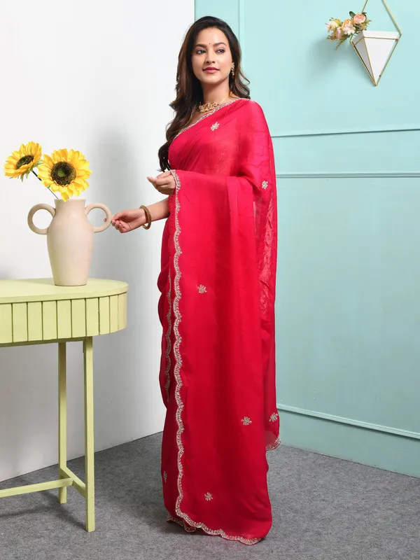 Pink_Satin_Embellished_Sarees_For_Women