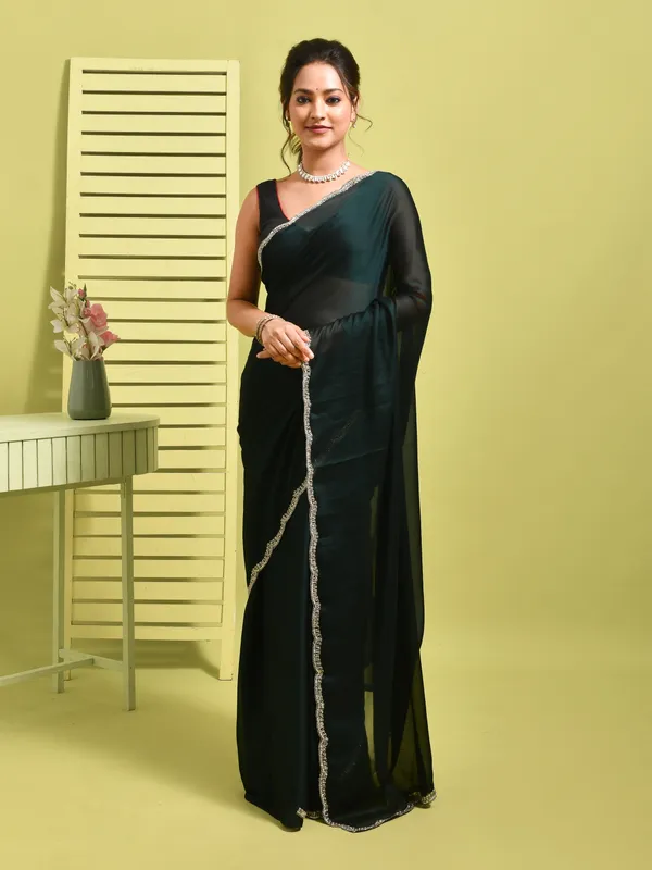 Green_Satin_Embellished_Sarees_For_Women