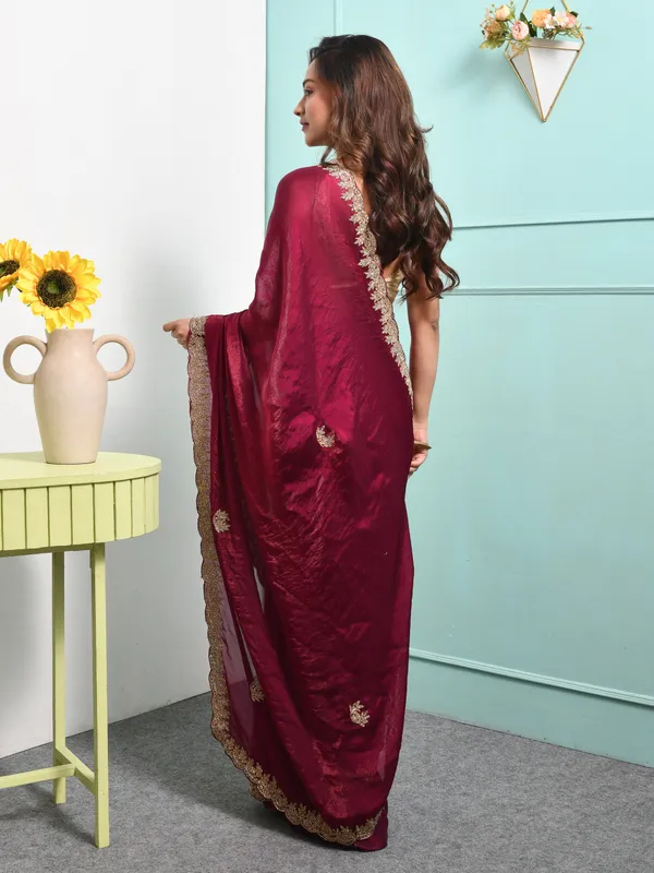 Purple_Satin_Embroidered_Sarees_For_Women