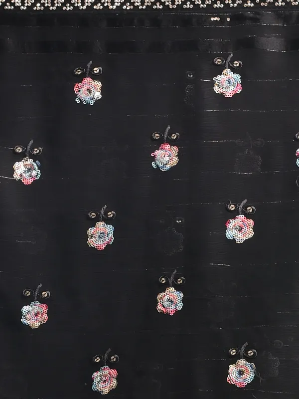 Black_Pure_Chiffon_Embroidered_Sarees_For_Women