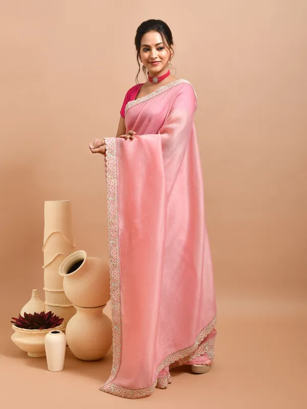 Pink_Organza_Embellished_Sarees_For_Women