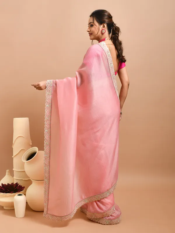 Pink_Organza_Embellished_Sarees_For_Women