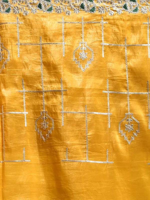 Yellow_Satin_Embellished_Sarees_For_Women