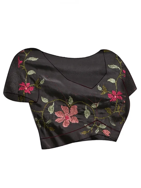 Black_Silk_Blend_Embroidered_Sarees_For_Women