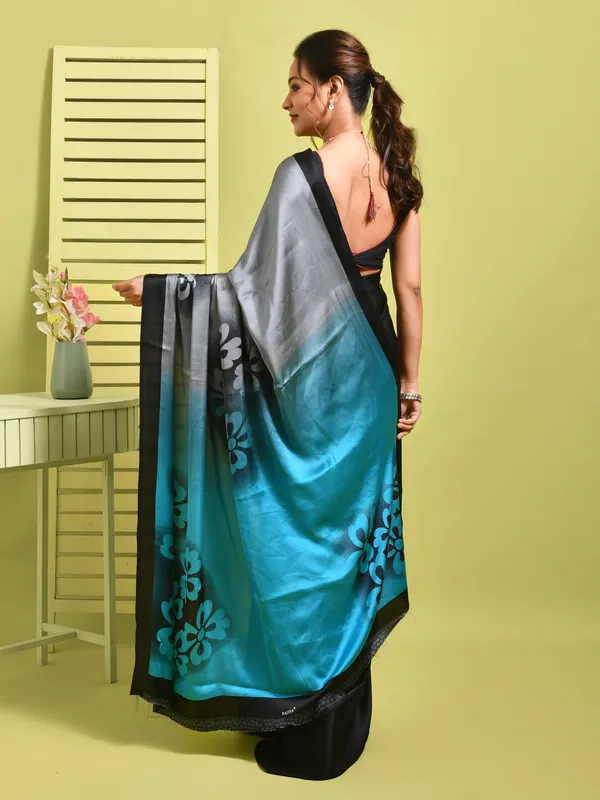 Black_Satin_Solid_Sarees_For_Women