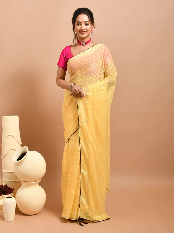 Yellow_Poly_Chiffon_Embroidered_Sarees_For_Women